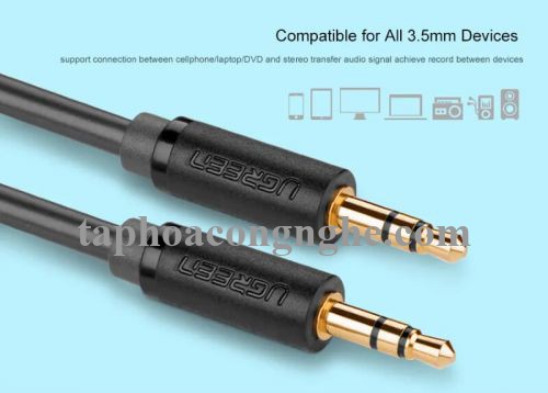 Ugreen 10501 0.5M màu Đen Cáp âm thanh 2 đầu 3.5mm dương AV101 30010501